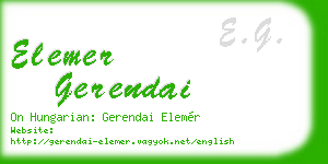 elemer gerendai business card