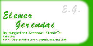 elemer gerendai business card